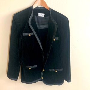 Allan Austin made in France couture Black Velvet